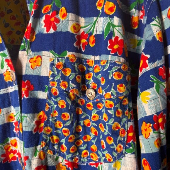 Carole Little Sport Vintage Blouse & Skirt Set Cottage Core Sz Large Skirt - Picture 8 of 13